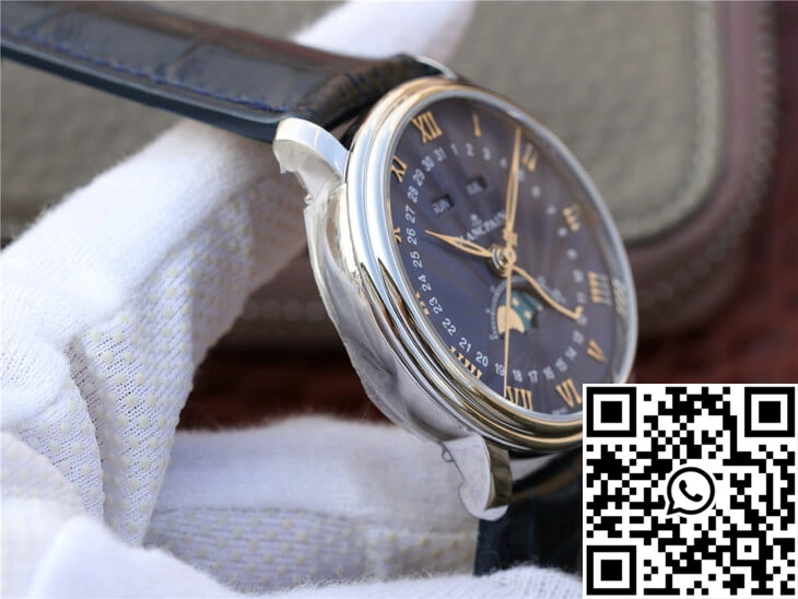 Supportive Blancpain Villeret 6654-1529-55B OM Factory V2 Blue Dial 1552