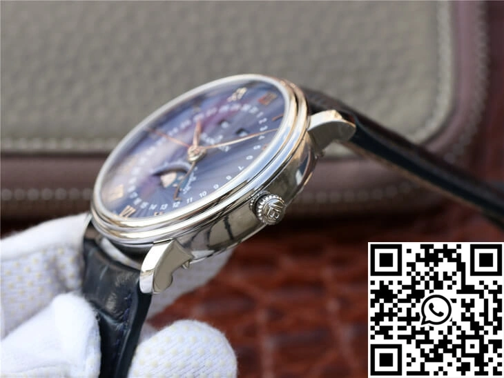Supportive Blancpain Villeret 6654-1529-55B OM Factory V2 Blue Dial 1552
