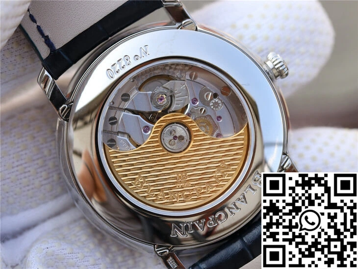 Supportive Blancpain Villeret 6654-1529-55B OM Factory V2 Blue Dial 1552