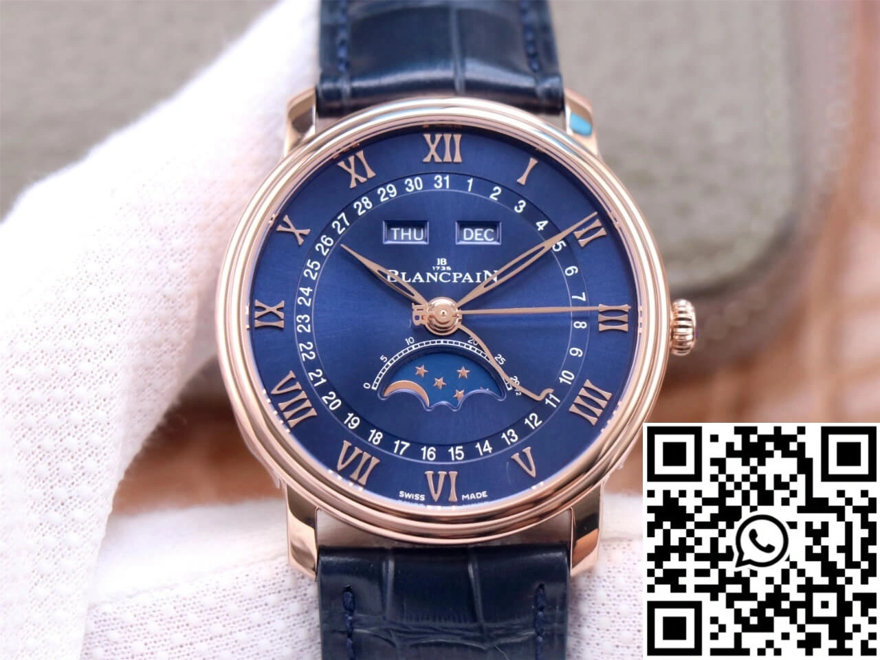Blancpain Villeret 6654-3640-55 OM Factory V3 Blue Dial OdorResistant 1554