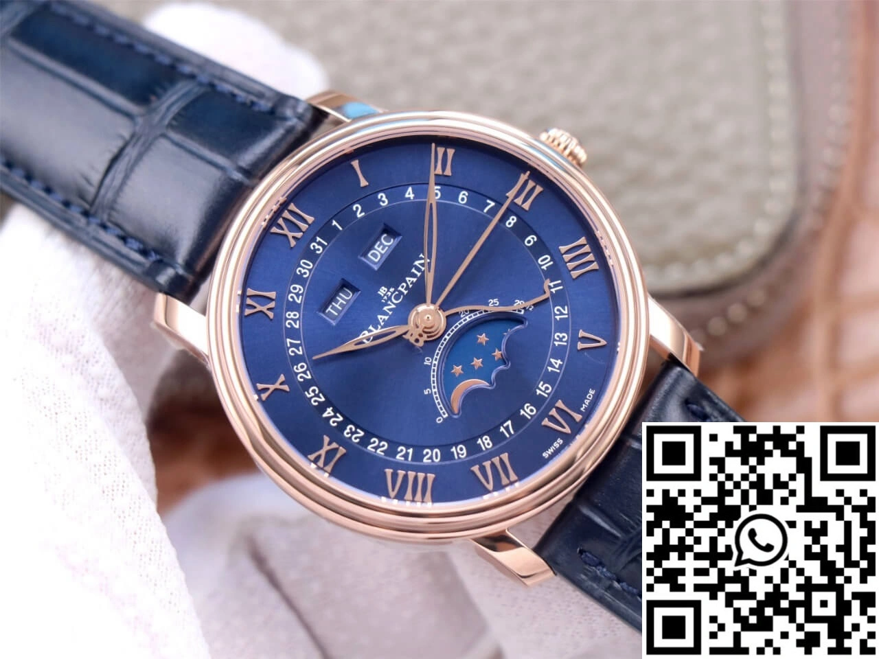 Blancpain Villeret 6654-3640-55 OM Factory V3 Blue Dial OdorResistant 1554