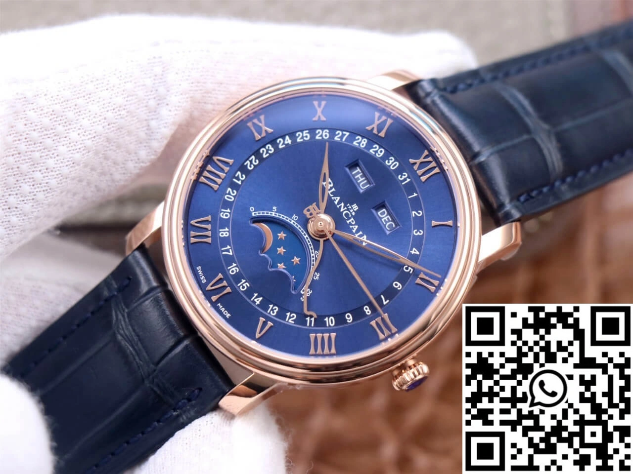 Blancpain Villeret 6654-3640-55 OM Factory V3 Blue Dial OdorResistant 1554
