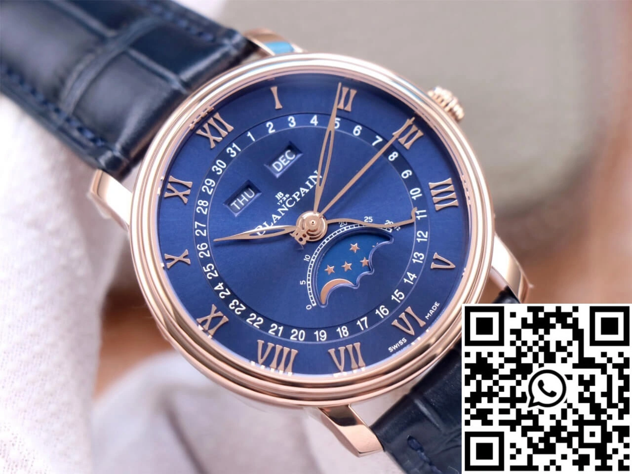 Blancpain Villeret 6654-3640-55 OM Factory V3 Blue Dial OdorResistant 1554