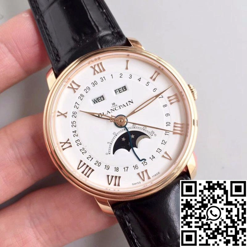 OdorResistant Blancpain Villeret 6654-3642-55B OM Factory White Dial 1553