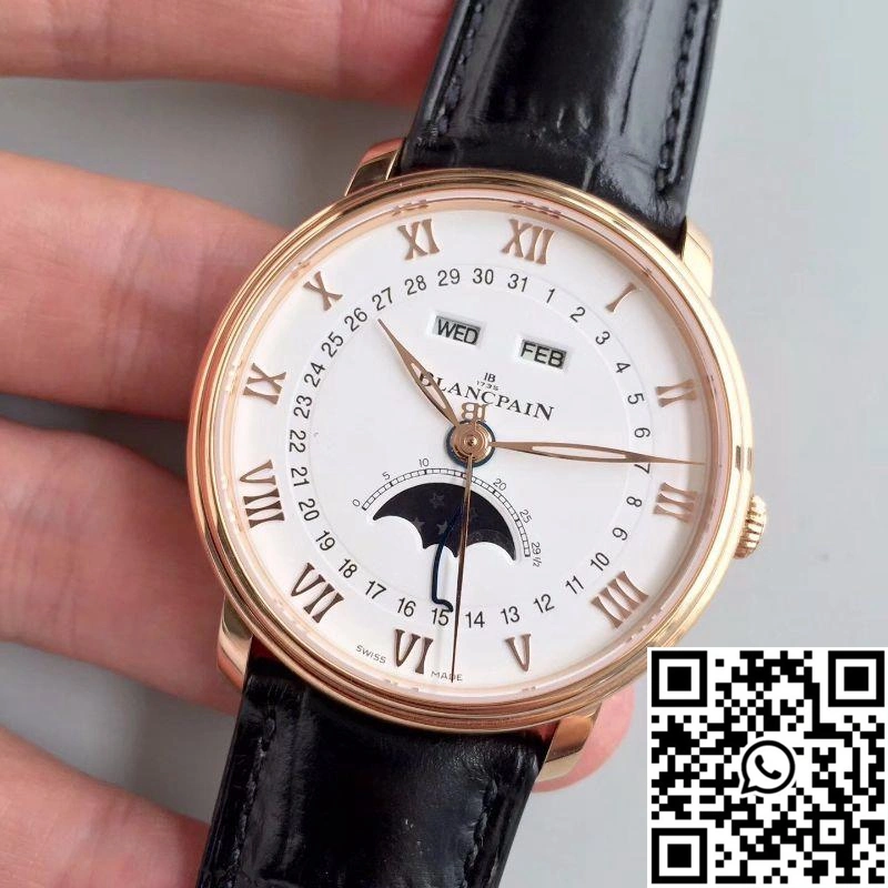 OdorResistant Blancpain Villeret 6654-3642-55B OM Factory White Dial 1553