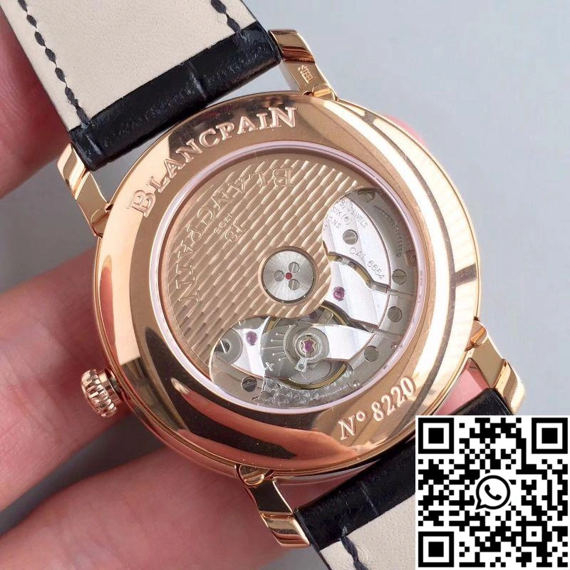 OdorResistant Blancpain Villeret 6654-3642-55B OM Factory White Dial 1553