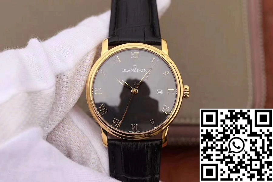 Casual Blancpain Villeret Ultraplate 6651-1127-55B ZF Factory Black Dial 1562