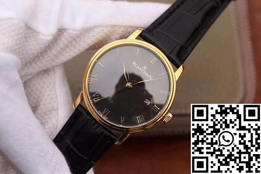Casual Blancpain Villeret Ultraplate 6651-1127-55B ZF Factory Black Dial 1562