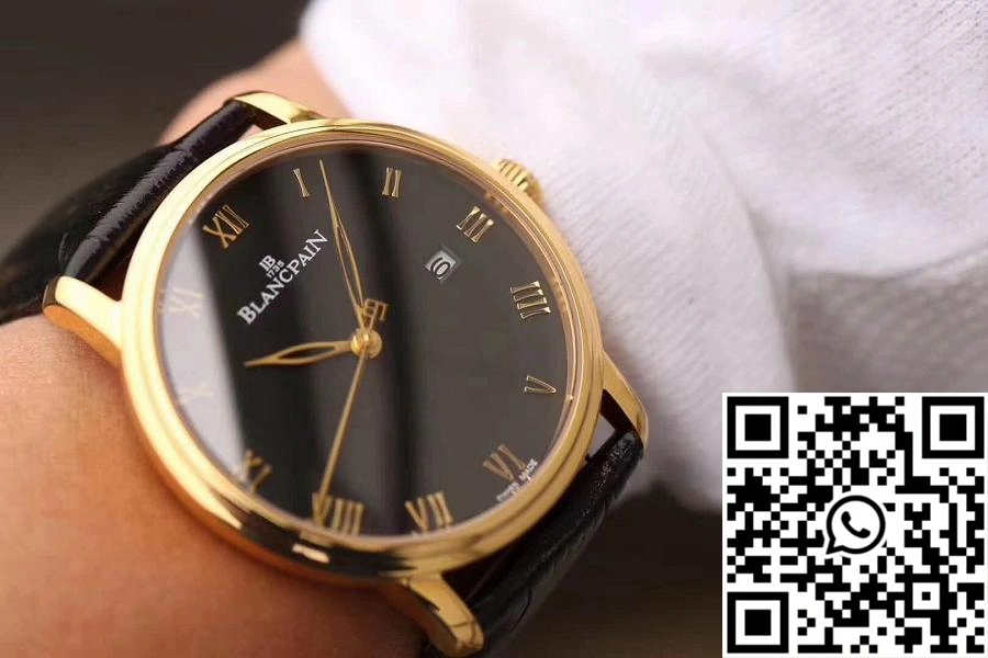 Casual Blancpain Villeret Ultraplate 6651-1127-55B ZF Factory Black Dial 1562