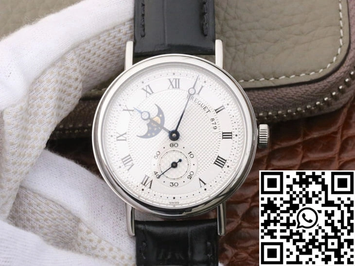 Breguet Classique Moonphase 4396 Stainless Steel White Dial Durable 1571
