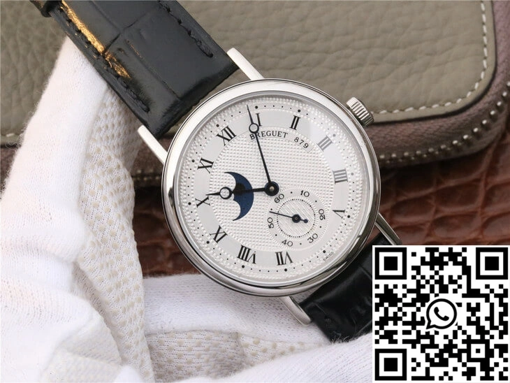 Breguet Classique Moonphase 4396 Stainless Steel White Dial Durable 1571