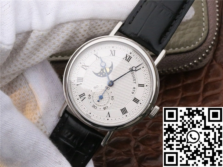 Breguet Classique Moonphase 4396 Stainless Steel White Dial Durable 1571