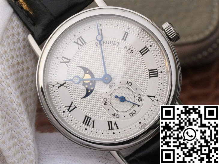 Breguet Classique Moonphase 4396 Stainless Steel White Dial Durable 1571