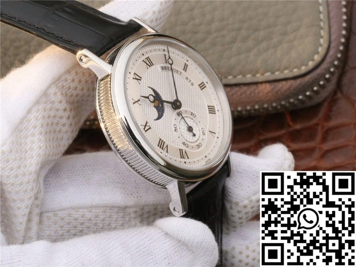 Breguet Classique Moonphase 4396 Stainless Steel White Dial Durable 1571