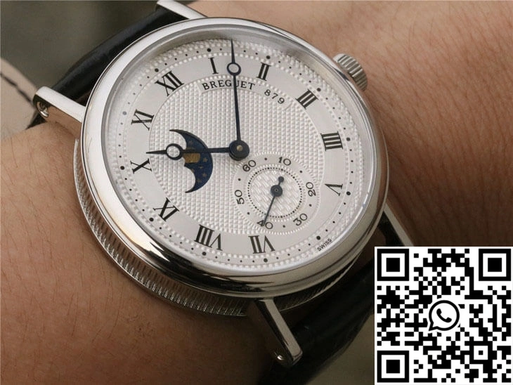 Breguet Classique Moonphase 4396 Stainless Steel White Dial Durable 1571