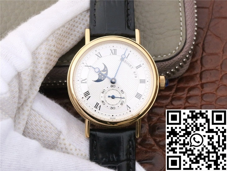 Breguet Classique Moonphase 4396 Yellow Gold White Dial Effortless 1573