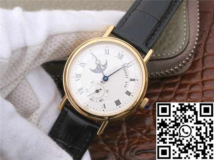 Breguet Classique Moonphase 4396 Yellow Gold White Dial Effortless 1573
