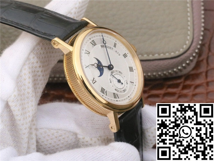 Breguet Classique Moonphase 4396 Yellow Gold White Dial Effortless 1573