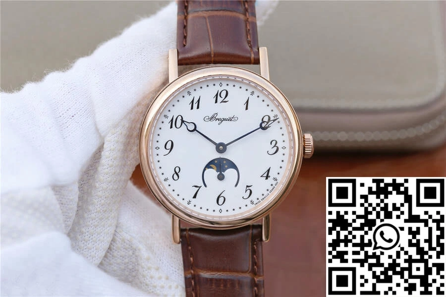 Breguet Classique Moonphase 9087BB TW Factory Rose Gold White Dial Practical 1572