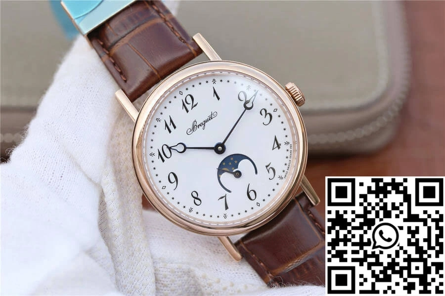 Breguet Classique Moonphase 9087BB TW Factory Rose Gold White Dial Practical 1572