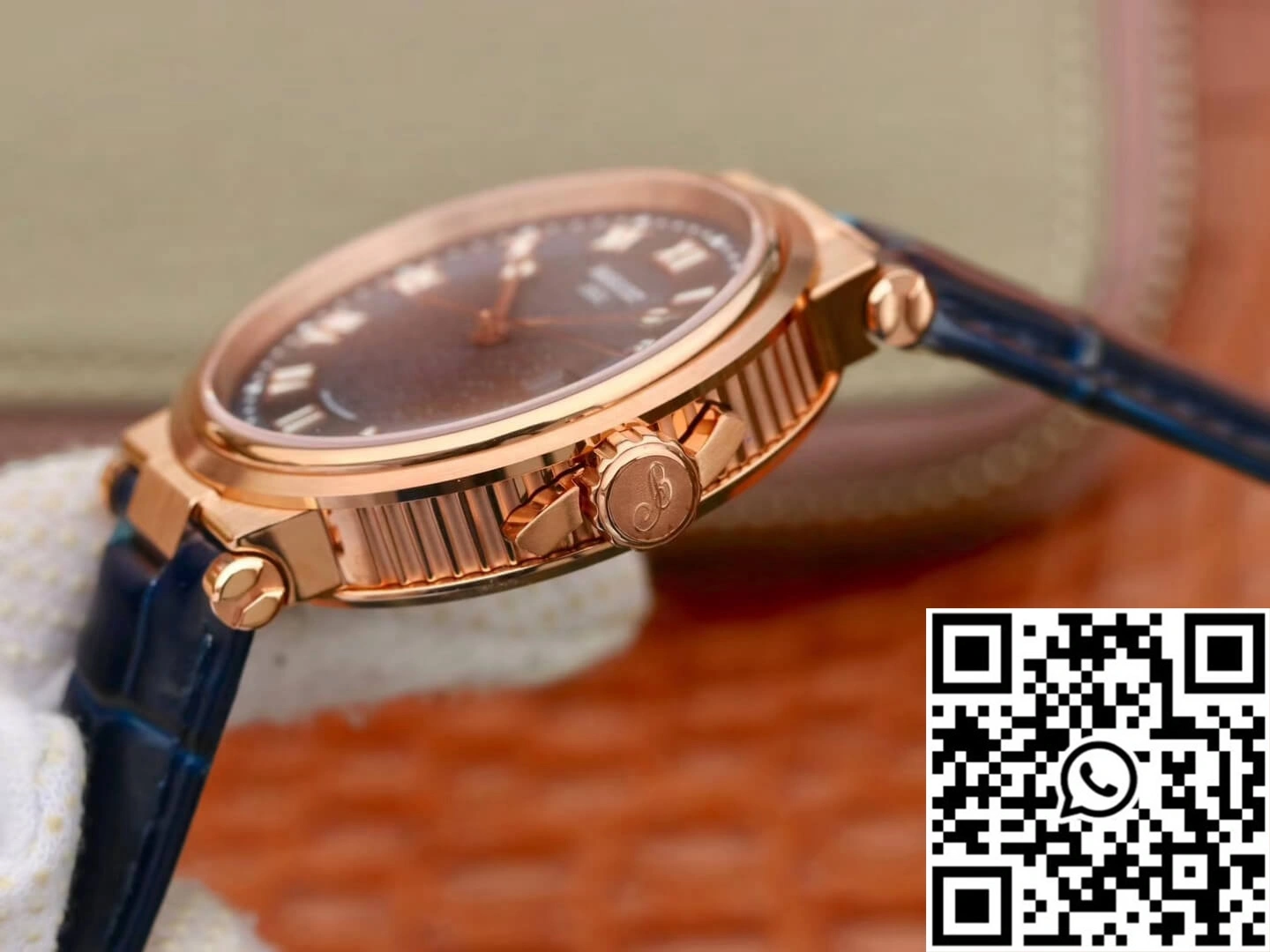 Modern Breguet Marine 5517 V9 Factory Rose Gold Blue Dial 1577