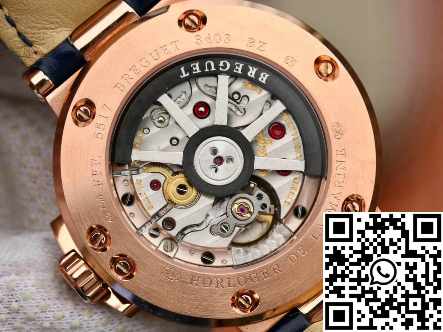 Modern Breguet Marine 5517 V9 Factory Rose Gold Blue Dial 1577