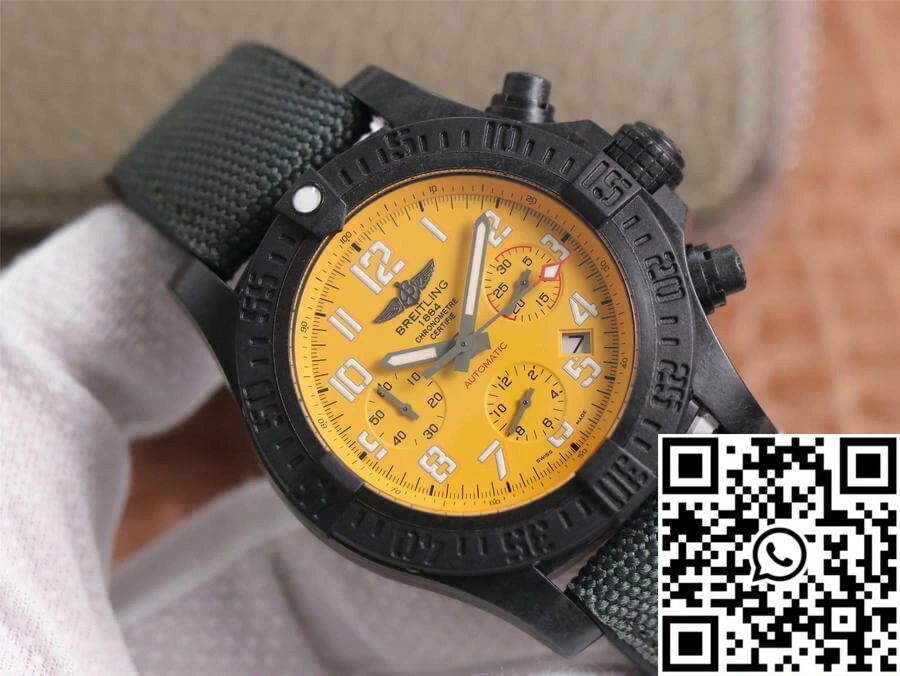 Upgraded Breitling Avenger Hurricane 12H XB0180E41I1W1 GF Factory V2 Yellow Dial 1585