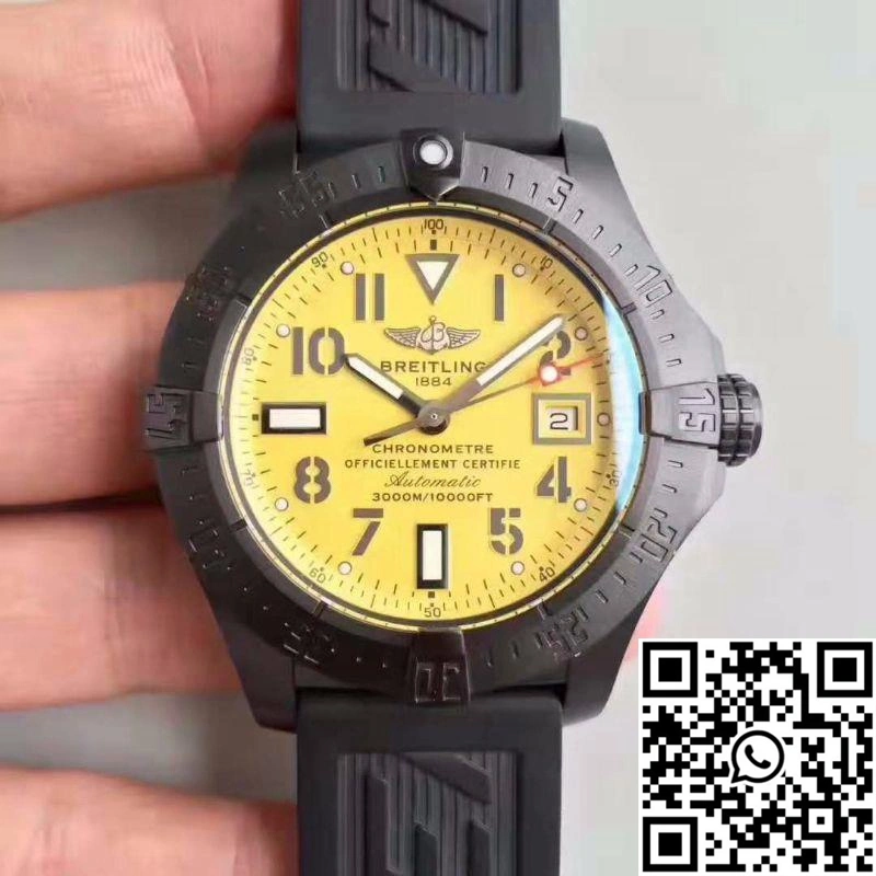 Breitling Avenger II Seawolf V1731110 BD74 109W M20BASA.1 GF Factory Yellow Dial WrinkleFree 1579