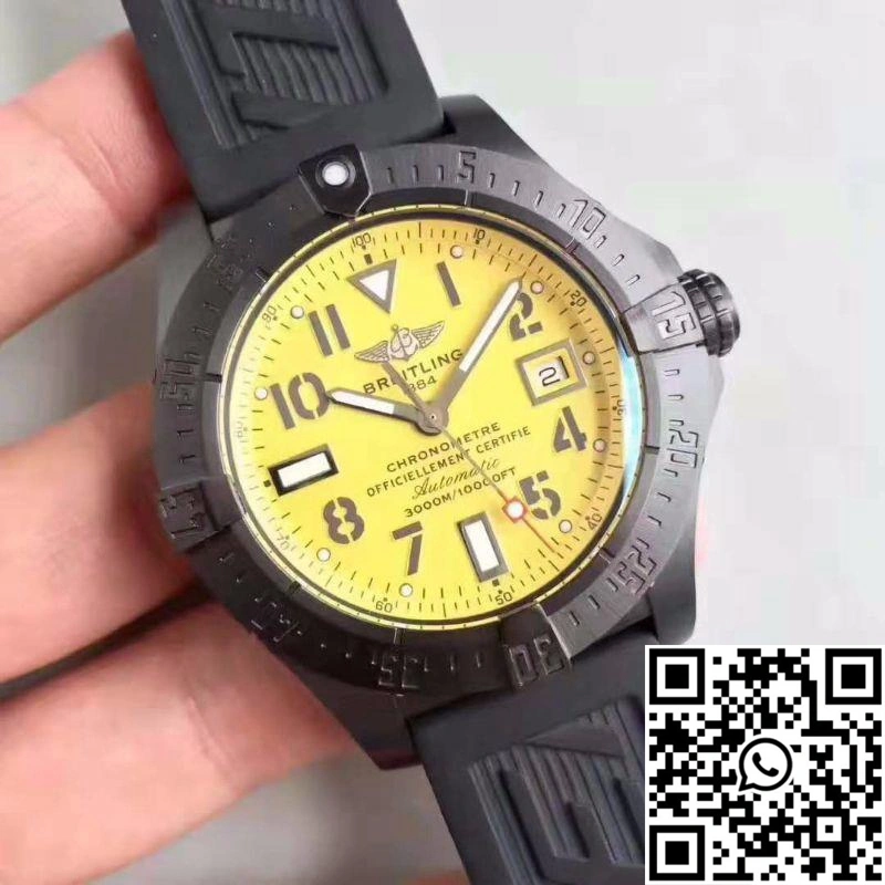 Breitling Avenger II Seawolf V1731110 BD74 109W M20BASA.1 GF Factory Yellow Dial WrinkleFree 1579