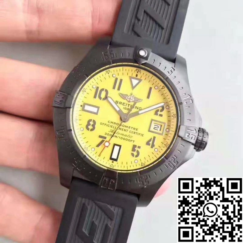Breitling Avenger II Seawolf V1731110 BD74 109W M20BASA.1 GF Factory Yellow Dial WrinkleFree 1579