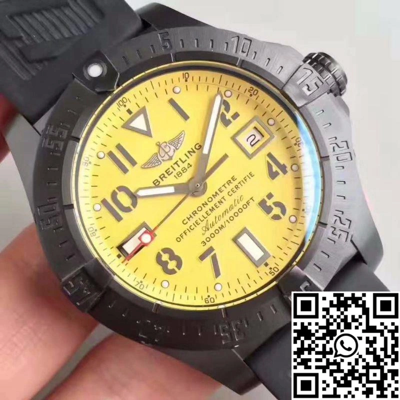 Breitling Avenger II Seawolf V1731110 BD74 109W M20BASA.1 GF Factory Yellow Dial WrinkleFree 1579