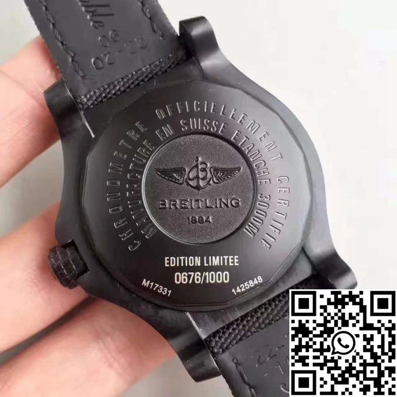 HighQuality Breitling Avenger Seawolf Blacksteel Code Yellow M17330B2 GF Factory Black Dial 1581