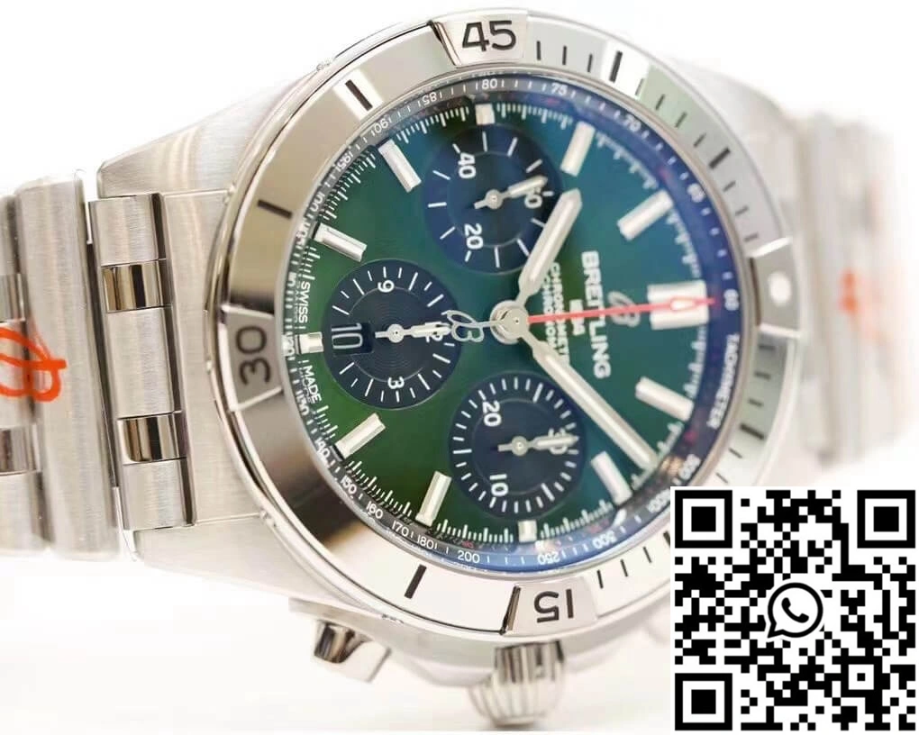 Breitling Chronomat AB01343A1L1A1 GF Factory Green Dial Refined 1589