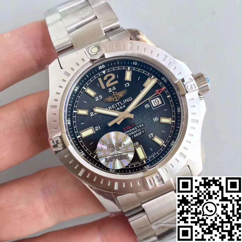 Neat Breitling Colt Automatic 44MM A1738811-BD44-173A GF Factory Black Dial 1596