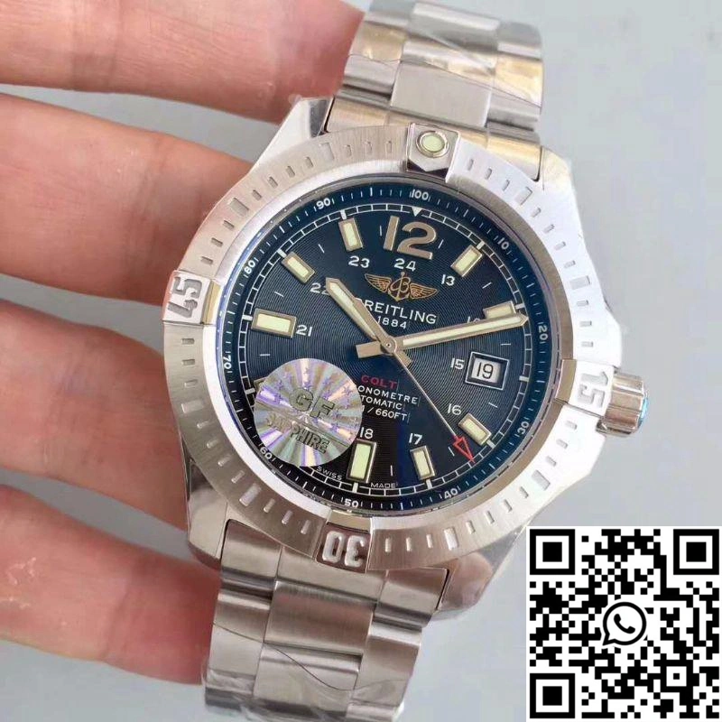 Neat Breitling Colt Automatic 44MM A1738811-BD44-173A GF Factory Black Dial 1596
