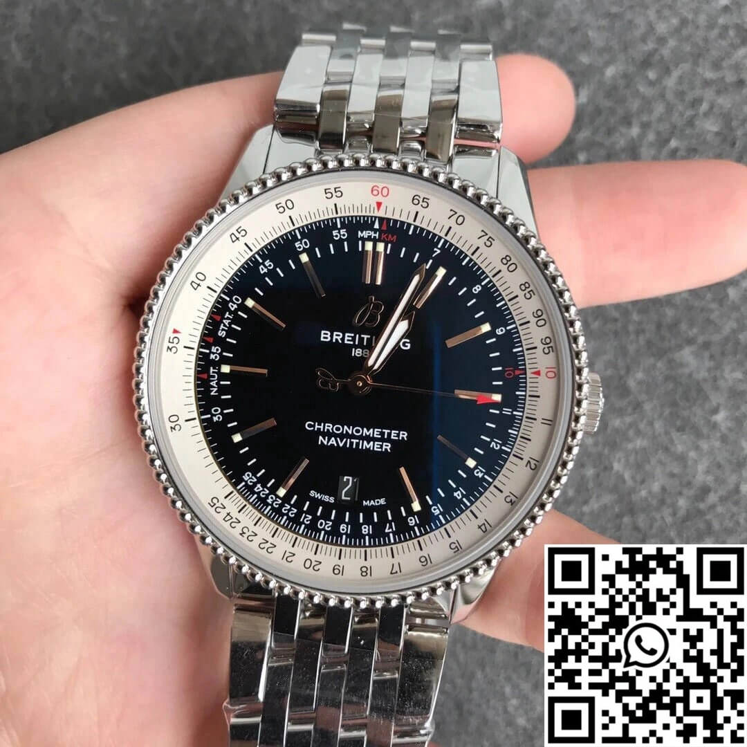 Breathable Breitling Navitimer 1 A17326211B1A1 V7 Factory Black Dial 1608