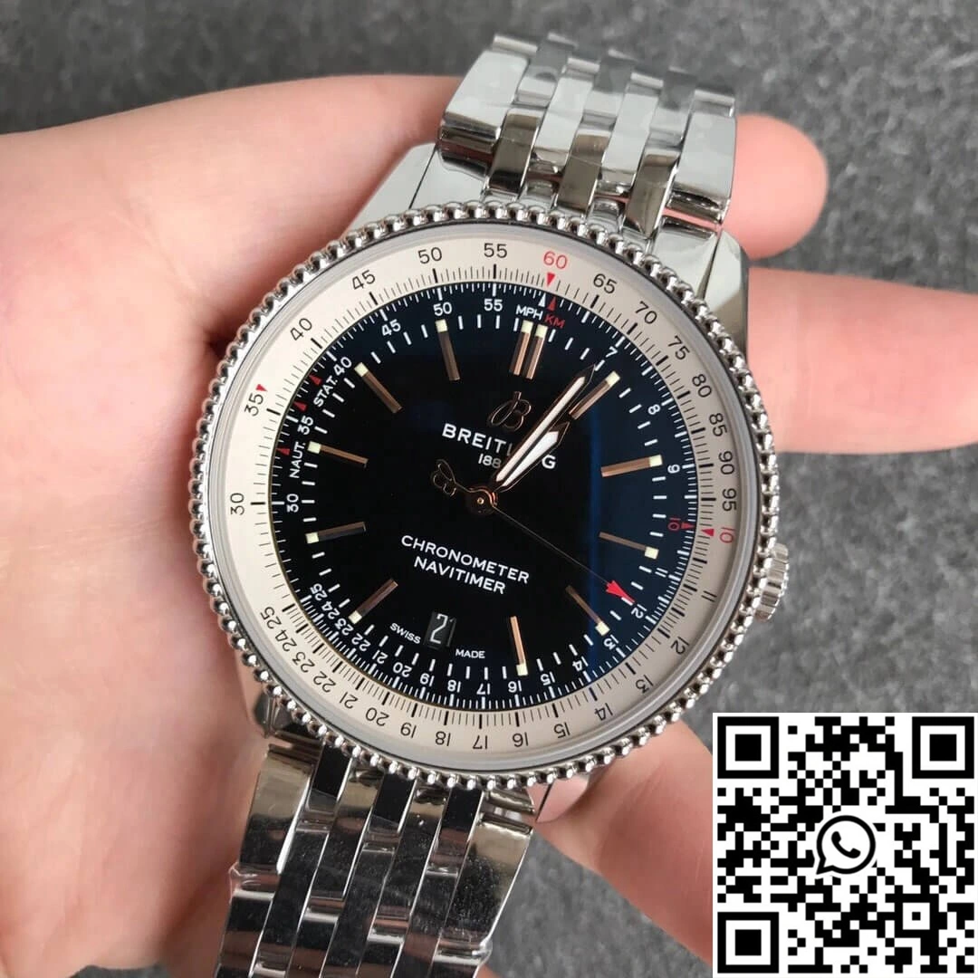 Breathable Breitling Navitimer 1 A17326211B1A1 V7 Factory Black Dial 1608