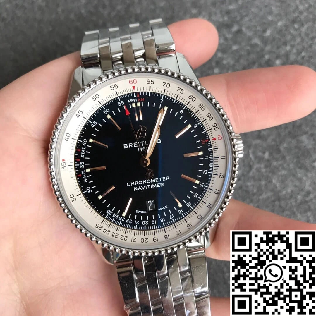 Breathable Breitling Navitimer 1 A17326211B1A1 V7 Factory Black Dial 1608