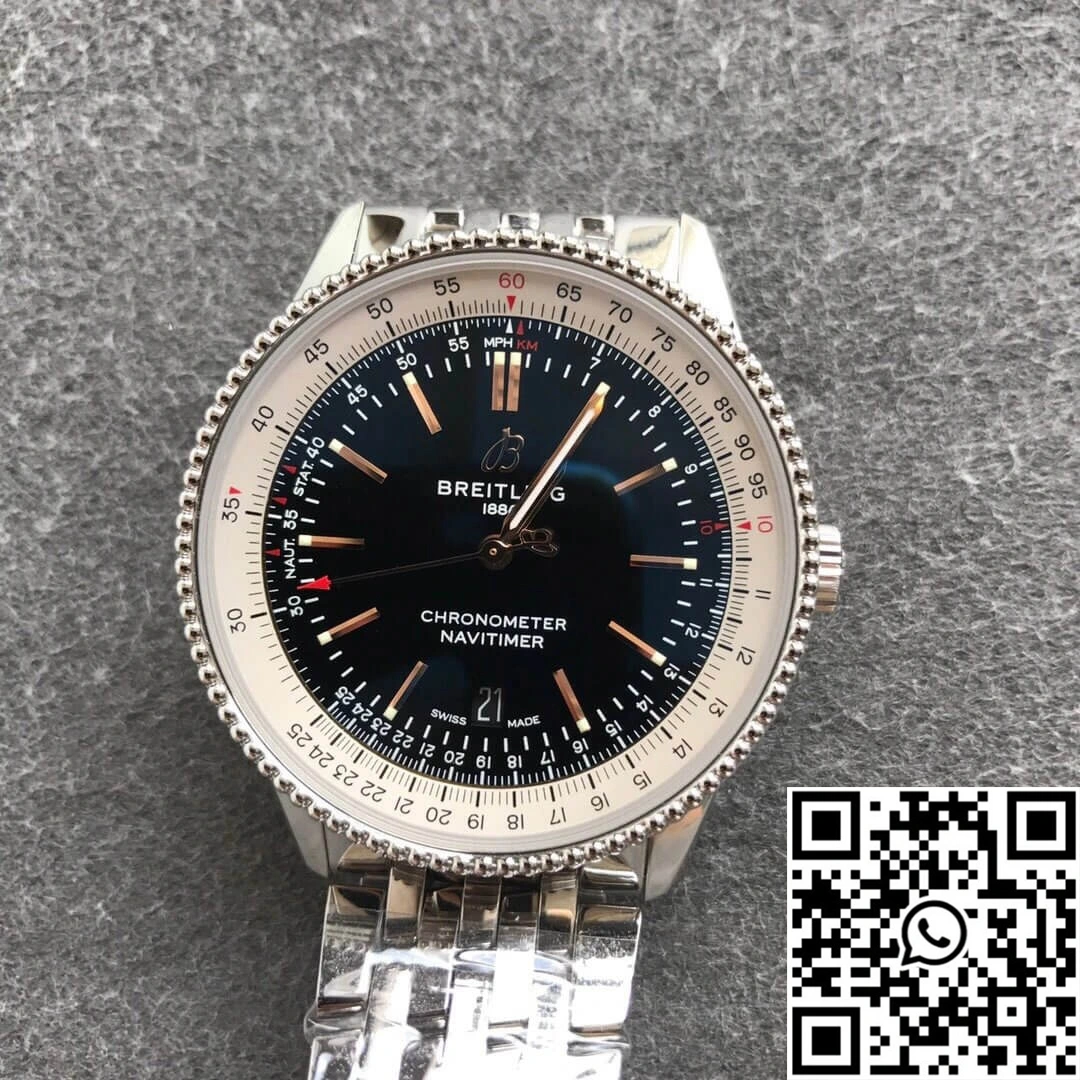 Breathable Breitling Navitimer 1 A17326211B1A1 V7 Factory Black Dial 1608