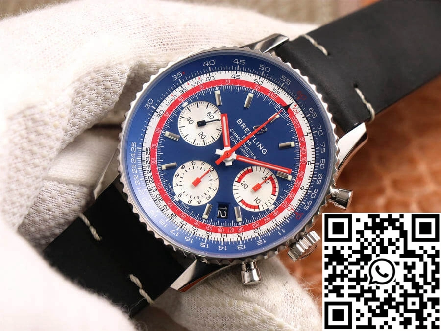 Contemporary Breitling Navitimer 1 B01 Chronograph 43 Pan Am Edition AB01212B1C1A1 V9 Factory Blue Dial 1610