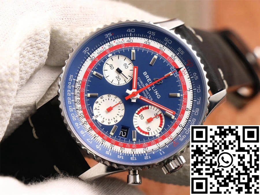 Contemporary Breitling Navitimer 1 B01 Chronograph 43 Pan Am Edition AB01212B1C1A1 V9 Factory Blue Dial 1610