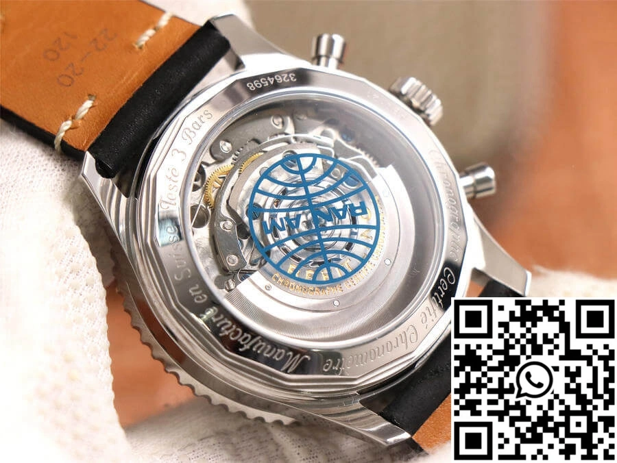 Contemporary Breitling Navitimer 1 B01 Chronograph 43 Pan Am Edition AB01212B1C1A1 V9 Factory Blue Dial 1610