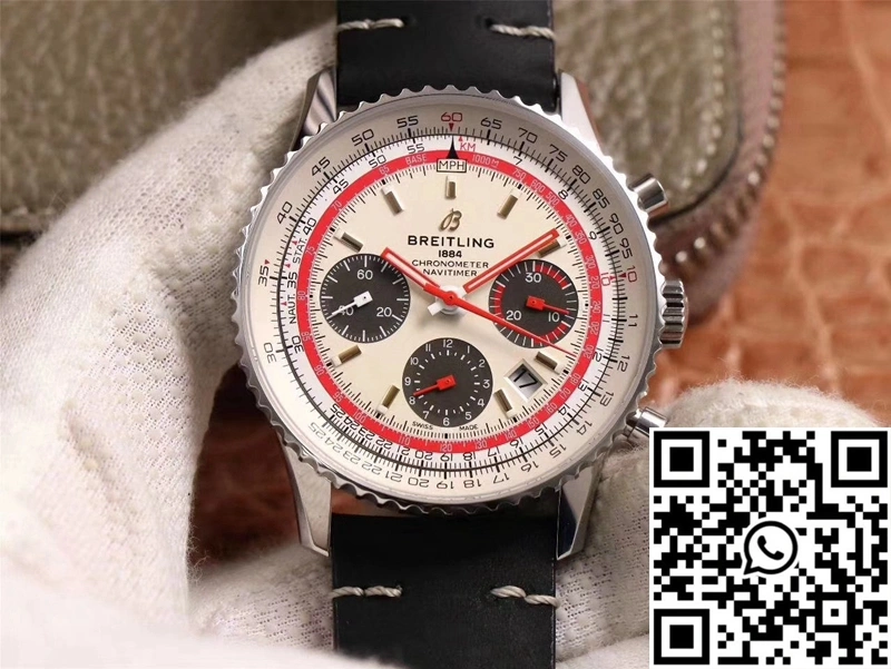 Breitling Navitimer 1 B01 Chronograph 43 TWA Edition AB01219A1G1X1 V9 Factory Silver Dial Comfortable 1616