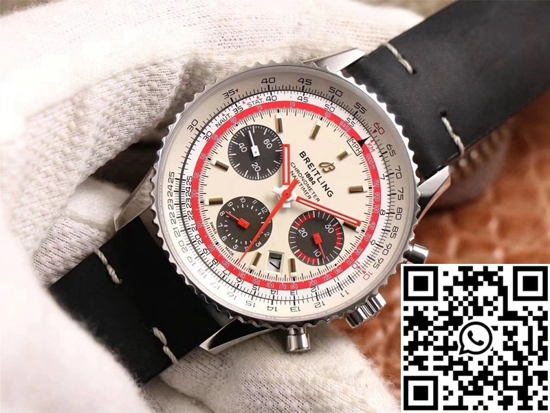 Breitling Navitimer 1 B01 Chronograph 43 TWA Edition AB01219A1G1X1 V9 Factory Silver Dial Comfortable 1616