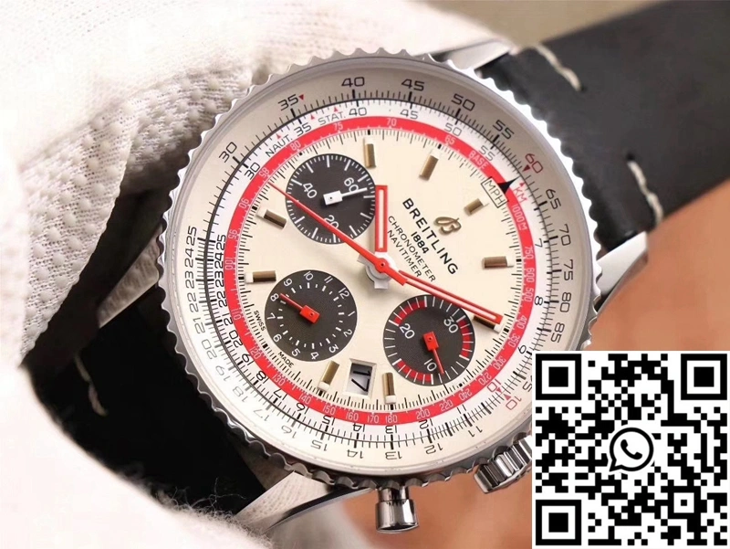 Breitling Navitimer 1 B01 Chronograph 43 TWA Edition AB01219A1G1X1 V9 Factory Silver Dial Comfortable 1616