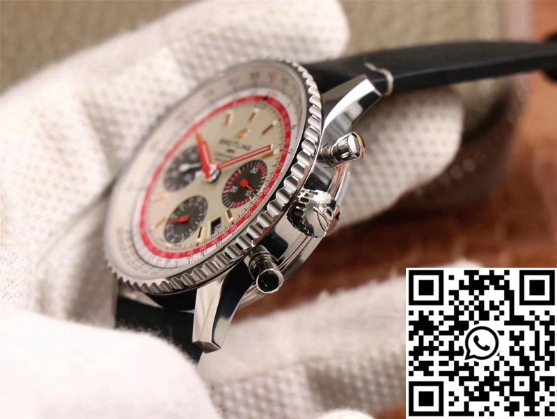 Breitling Navitimer 1 B01 Chronograph 43 TWA Edition AB01219A1G1X1 V9 Factory Silver Dial Comfortable 1616