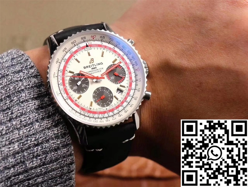 Breitling Navitimer 1 B01 Chronograph 43 TWA Edition AB01219A1G1X1 V9 Factory Silver Dial Comfortable 1616