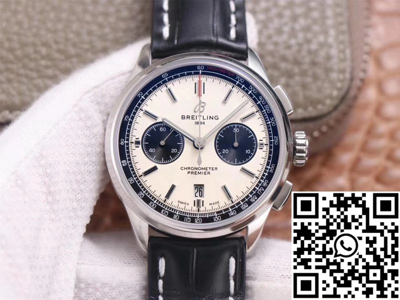 Durable Breitling PREMIER B01 Chronograph AB0118221G1P1 GF Factory Silver Dial 1600
