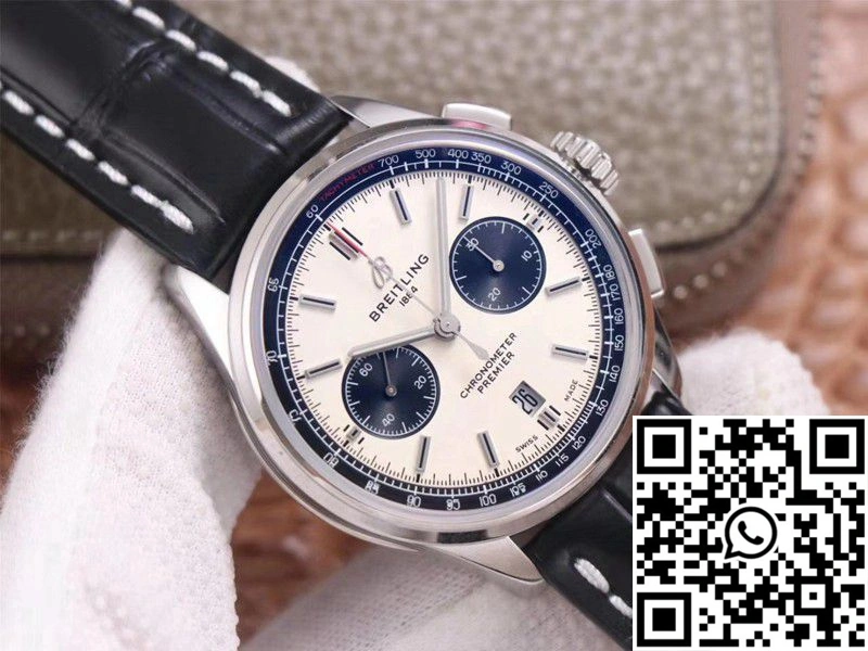 Durable Breitling PREMIER B01 Chronograph AB0118221G1P1 GF Factory Silver Dial 1600