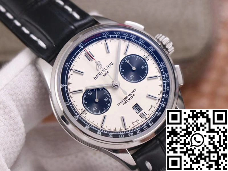 Durable Breitling PREMIER B01 Chronograph AB0118221G1P1 GF Factory Silver Dial 1600